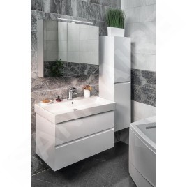 Sapho Kare - Meuble-lavabo Kare 850x460 mm, avec un trou pour robinet, blanc 17085