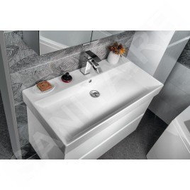 Sapho Kare - Meuble-lavabo Kare 850x460 mm, avec un trou pour robinet, blanc 17085