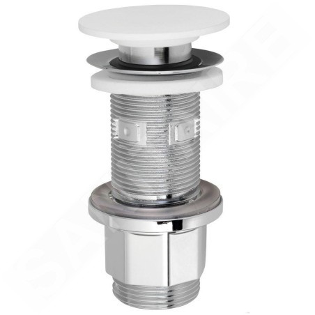 Sapho Accessoires Silfa - Bec de lavabo refermable, bonde Rockstone, blanc mat WA03451