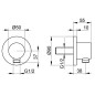 Keuco IXMO - Coude de raccordement, aluminium 59547170001