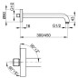 Keuco Elegance - Bras de douche, longueur 450 mm, inox 51688070400