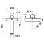 Keuco Elegance - Bras de douche au plafond, longueur de 100 mm, chrome 51689010100