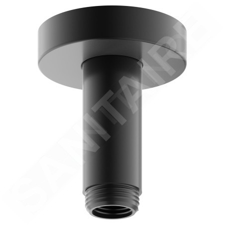 Keuco Elegance - Bras de douche au plafond, longueur de 100 mm, chrome noir 51689130100