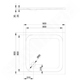 Bette Ultra - Receveur de douche 900x900 mm, Anti-Slip Pro, blanc 5930-000AE