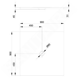 Bette Floor - Receveur de douche 900x900 mm, BetteGlaze Plus, blanc 5931-000PLUS