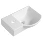 Sapho Small - Lave-mains Litos 450x320 mm, avec un trou pour mitigeur à gauche, avec trop-plein, blanc 4779