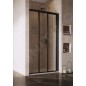 Ravak Supernova - Porte de douche en trois parties ASDP3-90, 870-910 mm, noir/verre clair 00V703R2Z1