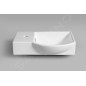 Sapho Small - Lave-mains Litos 450x320 mm, avec un trou pour mitigeur à gauche, avec trop-plein, blanc 4779