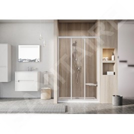 Ravak Supernova - Porte de douche en trois parties ASDP3-100, 970-1010 mm, verre satiné/clair 00VA0UR2Z1