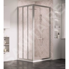 Ravak Supernova - Porte de douche en trois parties ASDP3-100, 970-1010 mm, verre satiné/clair 00VA0UR2Z1