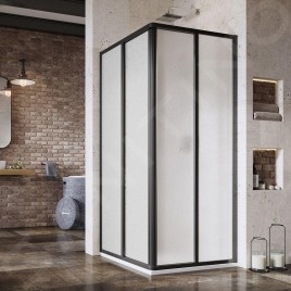 Ravak Supernova - Porte de douche SRV2-75 S, 720-740 mm, noir/Pearl 14V303O211