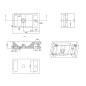 Sapho Blok - Lave-mains 400x220 mm, avec 1 trou à droite, sans trop-plein, anthracite 2401-28