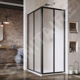 Ravak Supernova - Porte de douche SRV2-80 S, 770-790 mm, noir/verre Grape 14V403O2ZG