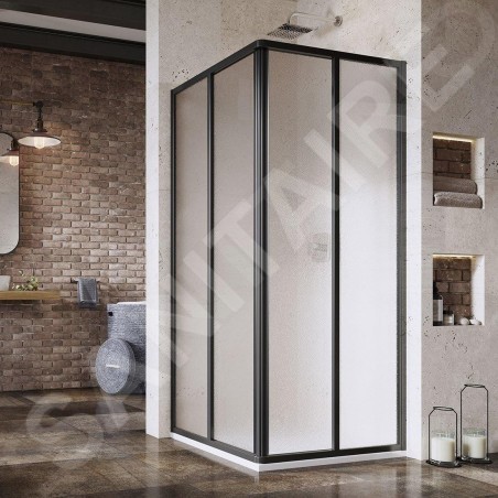 Ravak Supernova - Porte de douche SRV2-80 S, 770-790 mm, noir/verre Grape 14V403O2ZG