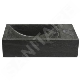 Sapho Blok - Lave-mains 400x220 mm, avec 1 trou à droite, sans trop-plein, anthracite 2401-28