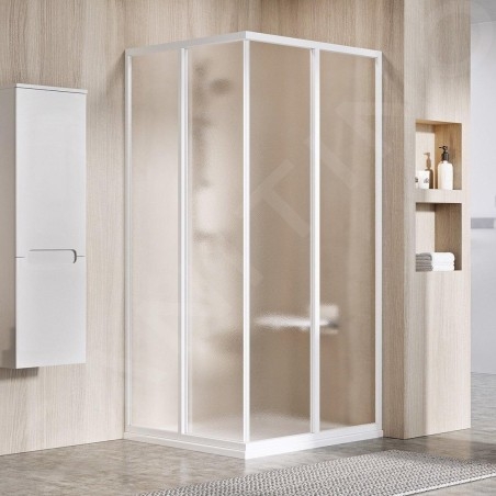 Ravak Supernova - Porte de douche SRV2-90 S, 870-890 mm, blanc/verre Grape 14V701O2ZG