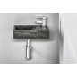 Sapho Blok - Lave-mains 400x220 mm, avec 1 trou à droite, sans trop-plein, anthracite 2401-28