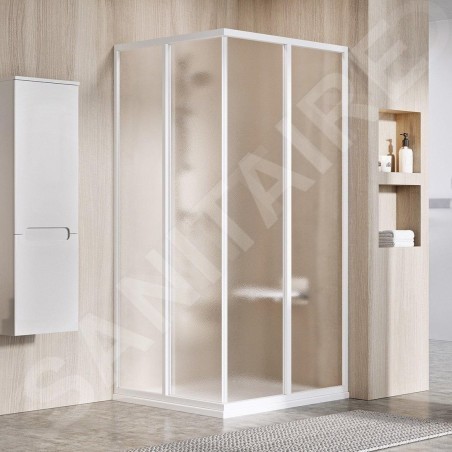 Ravak Supernova - Porte de douche SRV2-100 S, 970-990 mm, blanc/verre Grape 14VA01O2ZG