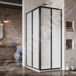 Ravak Supernova - Porte de douche SRV2-100 S, 970-990 mm, noir/Pearl 14VA03O211