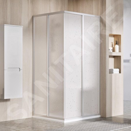 Ravak Supernova - Porte de douche SRV2-100 S, 970-990 mm, satin/Pearl 14VA0UO211