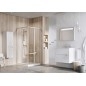 Ravak Supernova - Porte de douche SRV2-100 S, 970-990 mm, satin/verre clair 14VA0UO2Z1