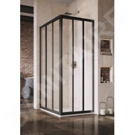 Ravak Supernova - Porte de douche ASRV3-80, 770-790 mm, noir/verre clair 15V403R2Z1
