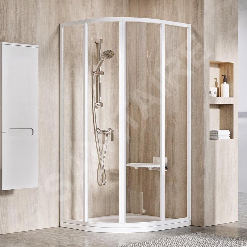 Ravak Supernova - Cabine de douche quart de rond en quatre parties SKCP4-80, 775-795 mm, blanc/verre clair 3114O102Z1 Ravak Supernova - Cabine de douche quart de rond en quatre parties SKCP4-80, 775-795 mm, blanc/verre clair 3114O102Z1