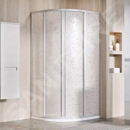 Ravak Supernova - Cabine de douche quart de rond en quatre parties SKCP4-80, 775-795 mm, satiné/Pearl 3114OU0211
