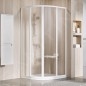 Ravak Supernova - Cabine de douche quart de rond en quatre parties SKCP4-90, 875-895 mm, blanc/verre Grape 3117O102ZG Ravak Supernova - Cabine de douche quart de rond en quatre parties SKCP4-90, 875-895 mm, blanc/verre Grape 3117O102ZG