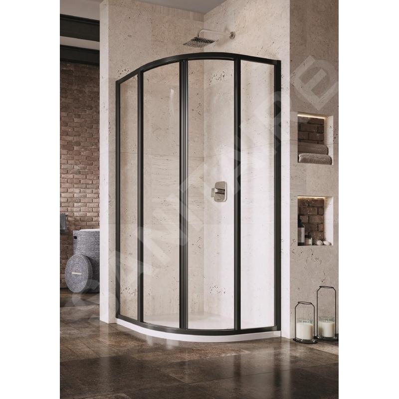 Ravak Supernova - Cabine de douche quart de rond en quatre parties SKCP4-90, 875-895 mm, noir/verre clair 3117O302Z1 Ravak Supernova - Cabine de douche quart de rond en quatre parties SKCP4-90, 875-895 mm, noir/verre clair 3117O302Z1