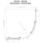 Ravak Supernova - Cabine de douche quart de rond en quatre parties SKCP4-90, 875-895 mm, verre satiné/clair 3117OU02Z1 Ravak Supernova - Cabine de douche quart de rond en quatre parties SKCP4-90, 875-895 mm, verre satiné/clair 3117OU02Z1