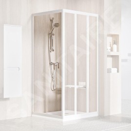 Ravak Supernova - Paroi de douche APSS-75, 720-755 mm, blanc/verre clair 940301R2Z1