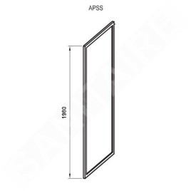 Ravak Supernova - Paroi de douche APSS-75, 720-755 mm, blanc/verre clair 940301R2Z1