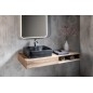 Sapho Balena - Lavabo à poser 480x370 mm, sans trop-plein, trou pour robinet, noir mat BH7013B Sapho Balena - Lavabo à poser 480x370 mm, sans trop-plein, trou pour robinet, noir mat BH7013B