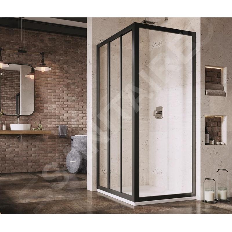 Ravak Supernova - Paroi de douche APSS-80, 770-805 mm, noir/Pearl 940403R211