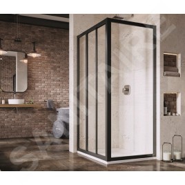 Ravak Supernova - Paroi de douche APSS-80, 770-805 mm, noir/verre Grape 940403R2ZG