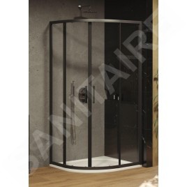 Ravak Blix - Cabine de douche Slim BLSCP4-80, 800x800 mm, noir/verre clair X3BM40300Z1