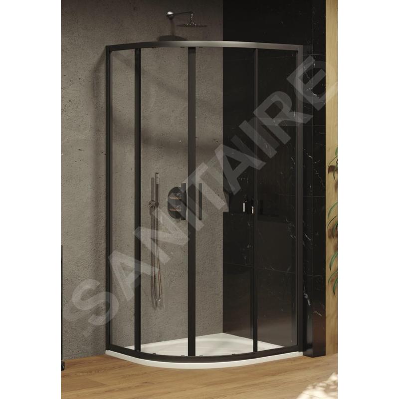 Ravak Blix - Cabine de douche Slim BLSCP4-80, 800x800 mm, noir/verre clair X3BM40300Z1