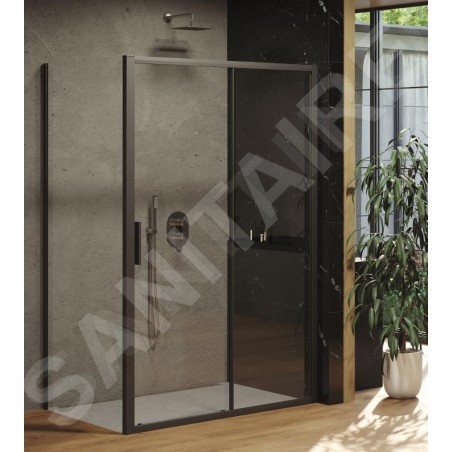 Ravak Blix - Paroi de douche BLSPS-80, 785-800 mm, noir/verre clair X9BM40300Z1