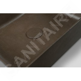 Sapho Formigo - Lavabo à poser 475x365 mm, sans trop-plein, sans trou pour robinet, brun foncé FG014