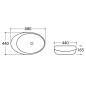 Sapho Dalma - Vasque à poser 680x440 mm, sans trop-plein, sans trou pour robinet, marfil MM327 Sapho Dalma - Vasque à poser 680x440 mm, sans trop-plein, sans trou pour robinet, marfil MM327