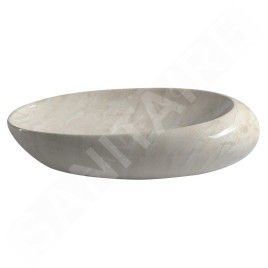 Sapho Dalma - Vasque à poser 680x440 mm, sans trop-plein, sans trou pour robinet, marfil MM327