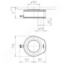 Kaldewei Accessoires - Kit d'écoulement KA 90 pour receveurs de douche, vertical, chromé 687772550999
