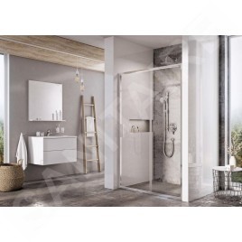 Ravak Blix - Porte de douche étroite BLSDP2-110, 1077-1105 mm, aluminium brillant/verre clair X0PMD0C00Z1