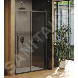 Ravak Blix - Porte de douche étroite BLSDP2-110, 1077-1105 mm, noir/verre clair X0PMD0300Z1
