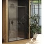 Ravak Blix - Porte de douche étroite BLSDP2-110, 1077-1105 mm, noir/verre clair X0PMD0300Z1