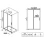 Ravak Blix - Porte de douche étroite BLSDP2-110, 1077-1105 mm, noir/verre clair X0PMD0300Z1