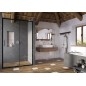 Ravak Blix - Porte de douche étroite BLSDP2-110, 1077-1105 mm, noir/verre clair X0PMD0300Z1