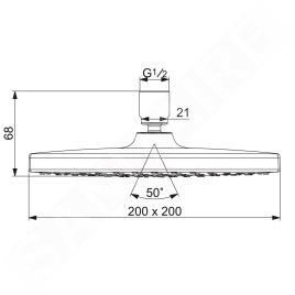 Hansa Basicjet - Douche de tête Style 200x200 mm, chrome 44740200