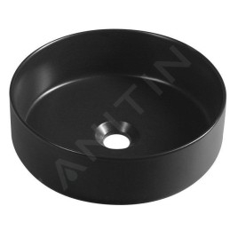 Sapho Lavabos - Vasque à poser, diamètre 360 mm, sans trop-plein, noir mat 10NF65036B